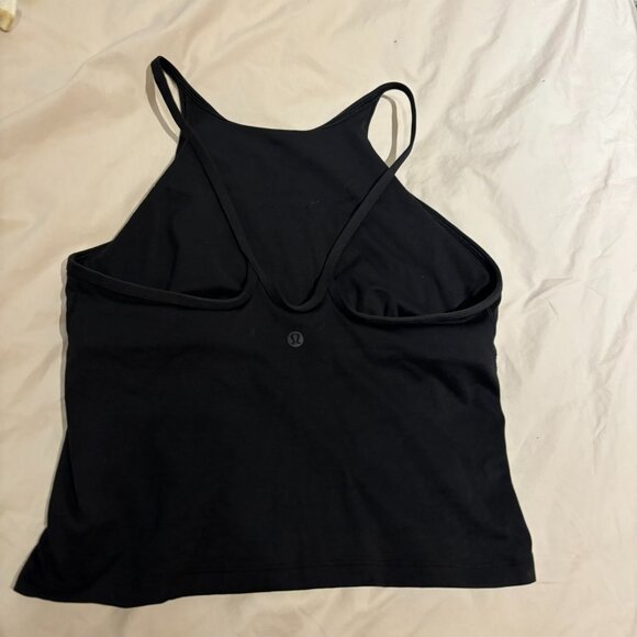 Lululemon High Neck Cropped Tank Black - Picture 2 of 3